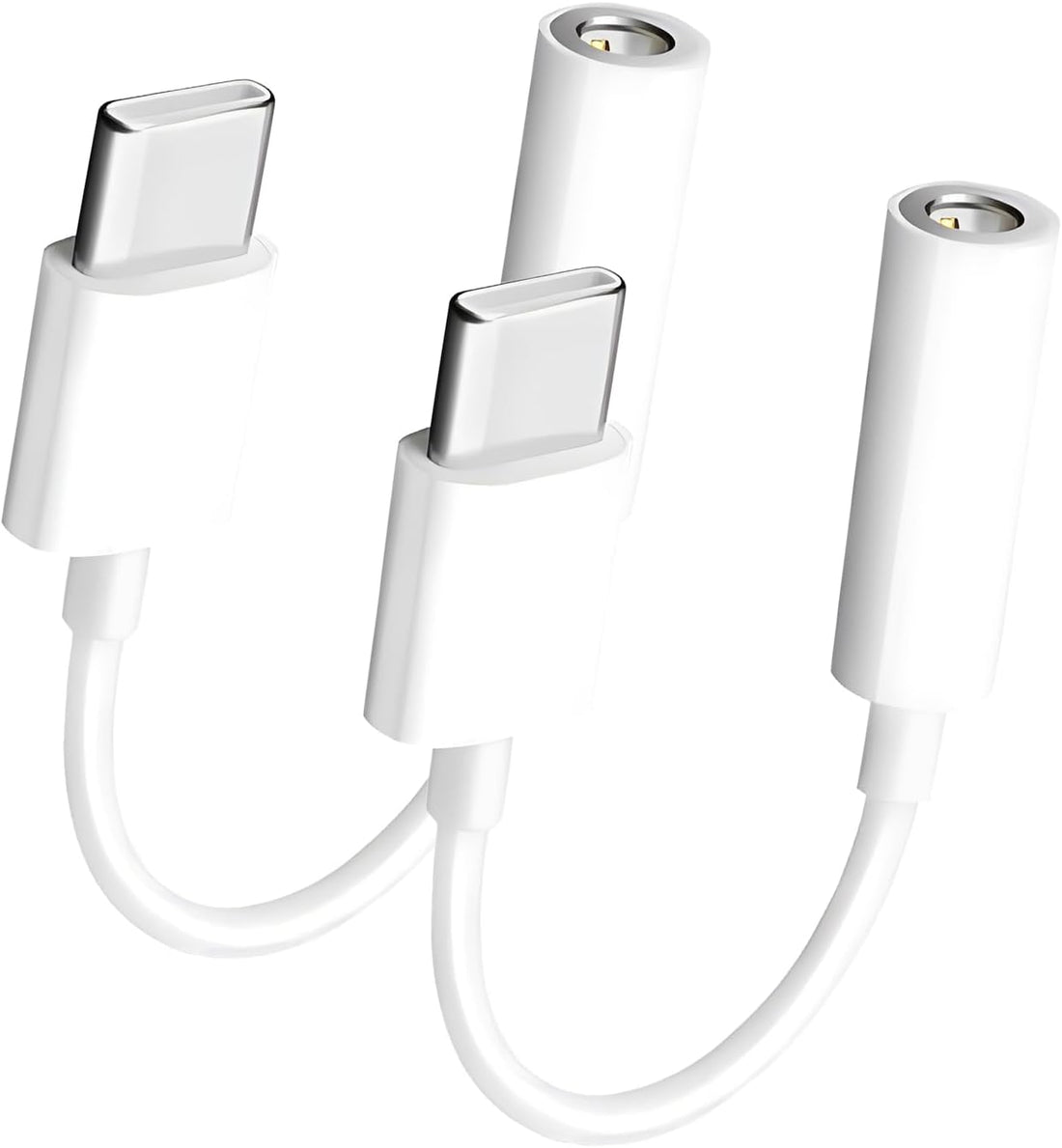 2-Pack MFi Lightning to 3.5mm Adapters for iPhone